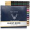 Gallery Leather Guest Book Special Events, add Photos, 192 Lined Pages, Bonded Leather, Hardcover, Gold-Gilded, Guestbook